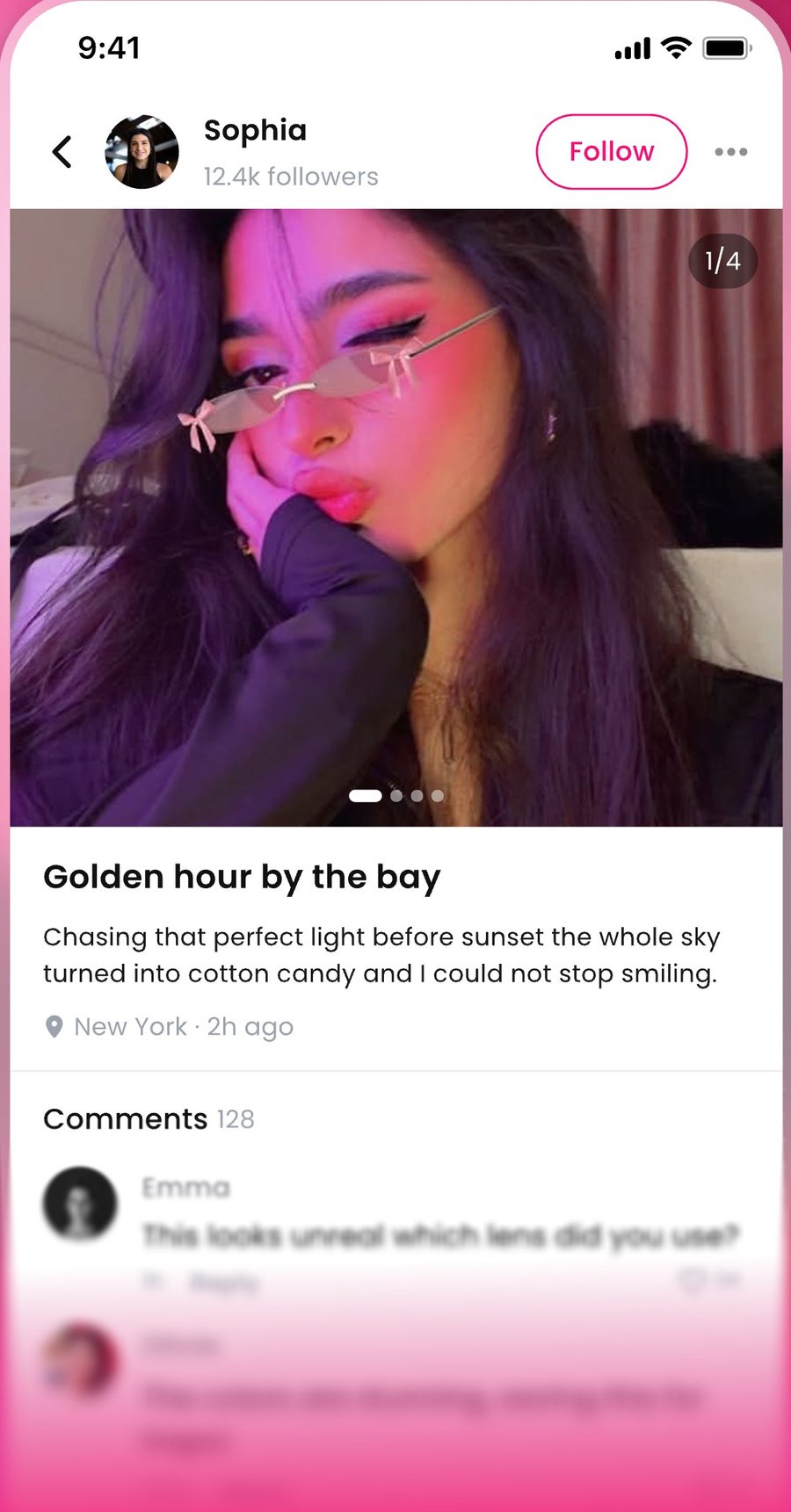 A creator post on Tela with comments and engagement